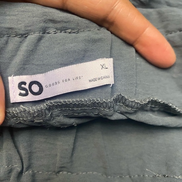 SO  Good for Life Elastic High Waist Tie Straight Gray Loose Fit Casual Pants XL - Picture 5 of 7